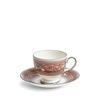 Wedgwood Florentine Salmon Teacup and Lee Saucer, [Used]