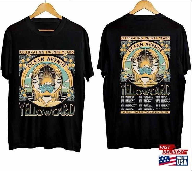 Yellowcard 2026 Ocean Avenue 20 Years Tour T-shirt size S-5XL L