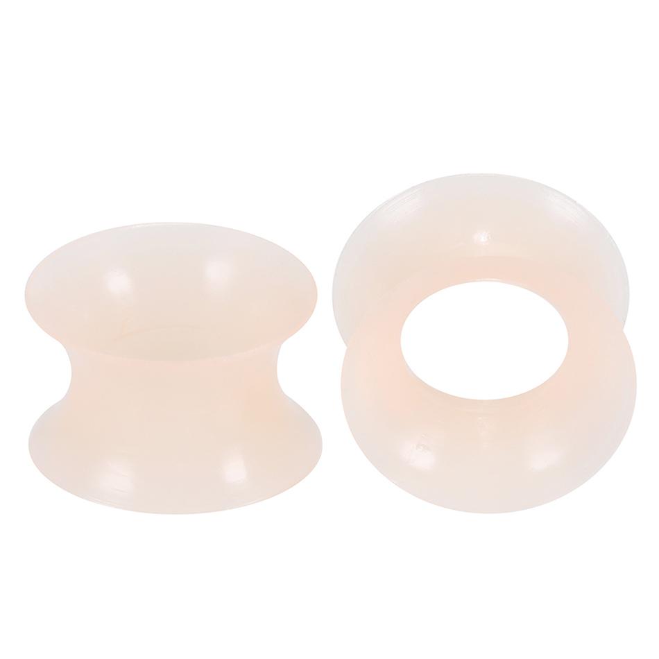 2 Stück Silikon Ohrstöpsel und Tunnel Ohrpiercings Ohrstecker Verschraubter Ohrdehner Ohr-Expander Körperschmuck Piercings