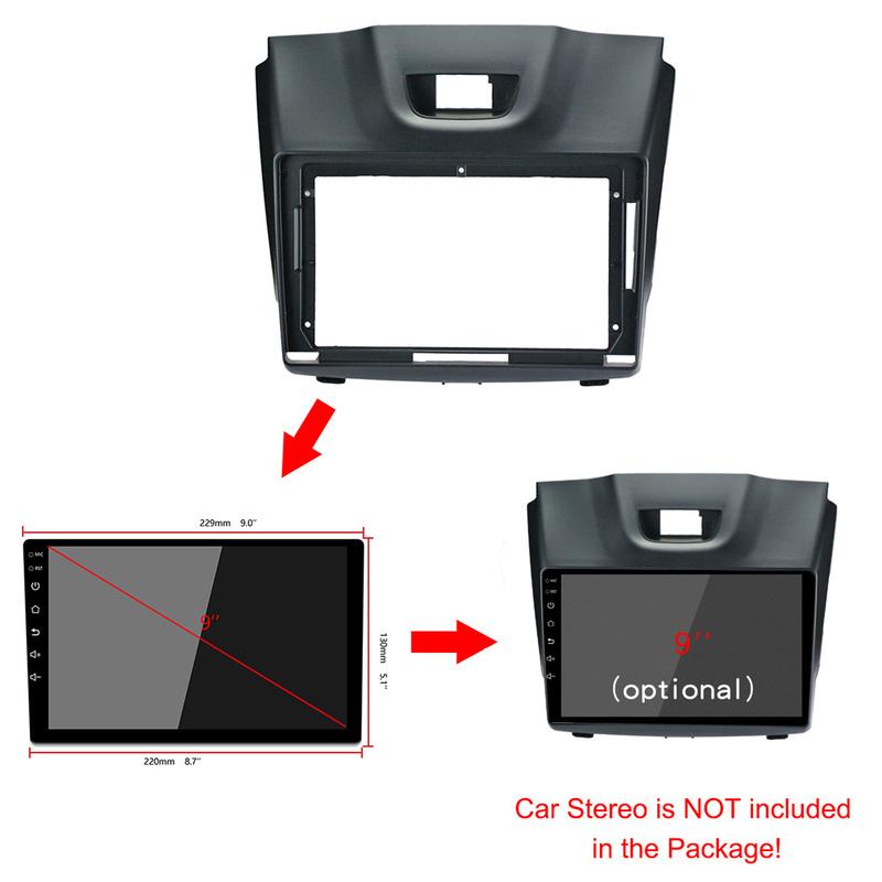 9 Inch 2din Car Radio Fascia For Isuzu D-Max / MU-X 2013-2016 Panel Dash Mount Installation Car DVD Frame For Holden/Chevrolet