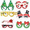Handmade Plastic Colorful Christmas Glasses Perfect For Kids Featuring Cheerful Santa And Designs Reindeer