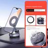 Mobile Phone Car Mount with Strong Magnetic Suction, Leather Texture, Adhesive Rubber, Car Navigation Rotating Vacuum Suction Cup