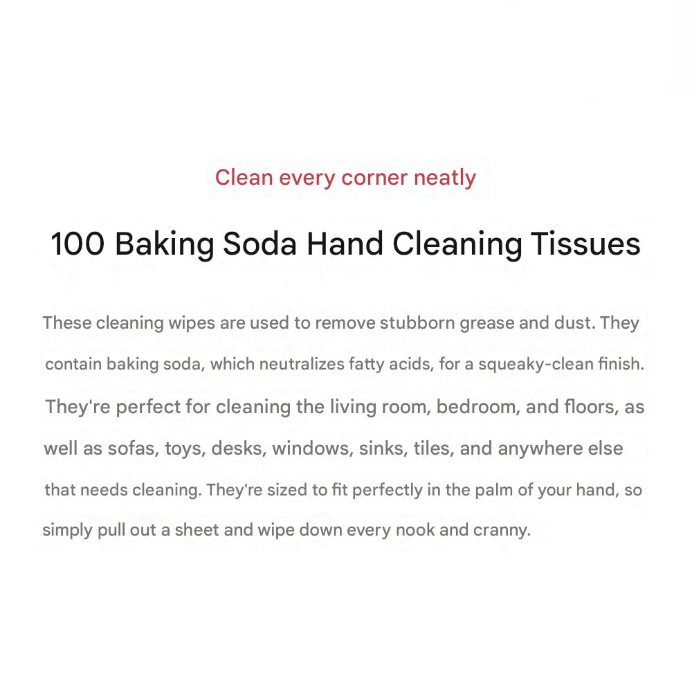 100 Natron Handreinigungstücher (19 x 16cm, 7.5" x 6.3")