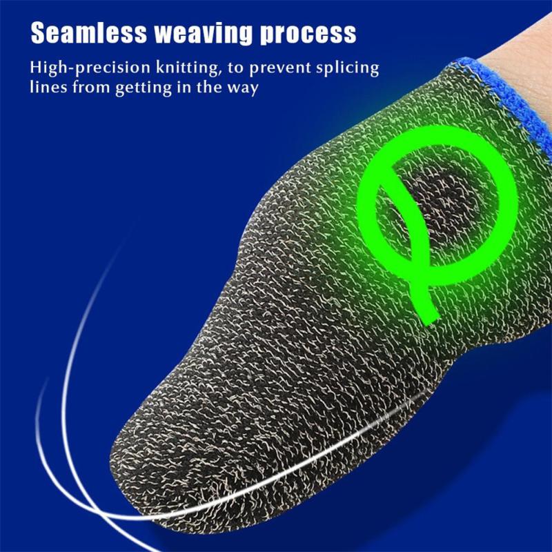 Gaming Finger Sleeve Ultra-thin Silver Fiber Breathable Luminous Touch-Screen Fingertips Finger Cots