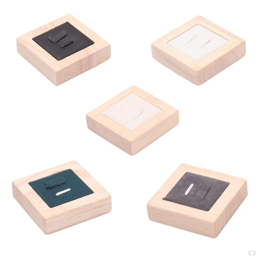 Elegant Wooden Ring Display Stand for Jewelry Organization at Home