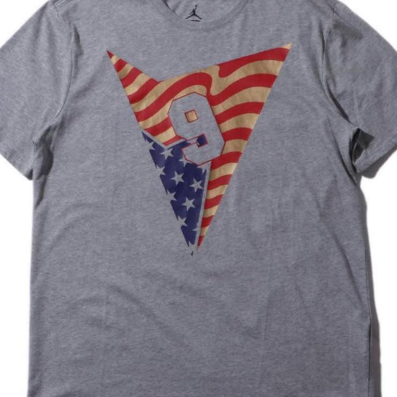Jordan 7 Printed Crew Neck Short Sleeve T-Shirt Men Tops Dark-Gray 801121-063