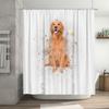 Gold Retriever Duschvorhang Haustierliebhaber Dekor Badezimmer Kunstdruck Wasserdichter Stoff Shampoo Gel Aufbewahrungstaschen Heimdekoration Wat