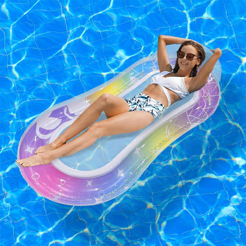Water Hammock Swimming Pool Inflatable Cushion  Air Mattress Summer Outdoor Swimming Beach Lounge Chair Floating Bed Chair