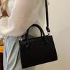 Simple Mini Crossbody Bag, Solid Color Retro Casual Shoulder Bags Zipper Summer New Tide Trendy Square Handbag for Women