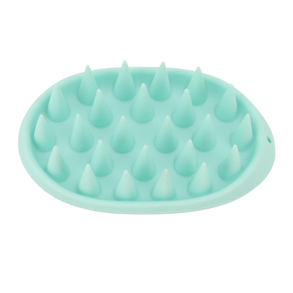 3pcs Oval Shape Hair Brush Silicone Elastic Wide Teeth Shampoo Brush for Hair Washing Cleaning
