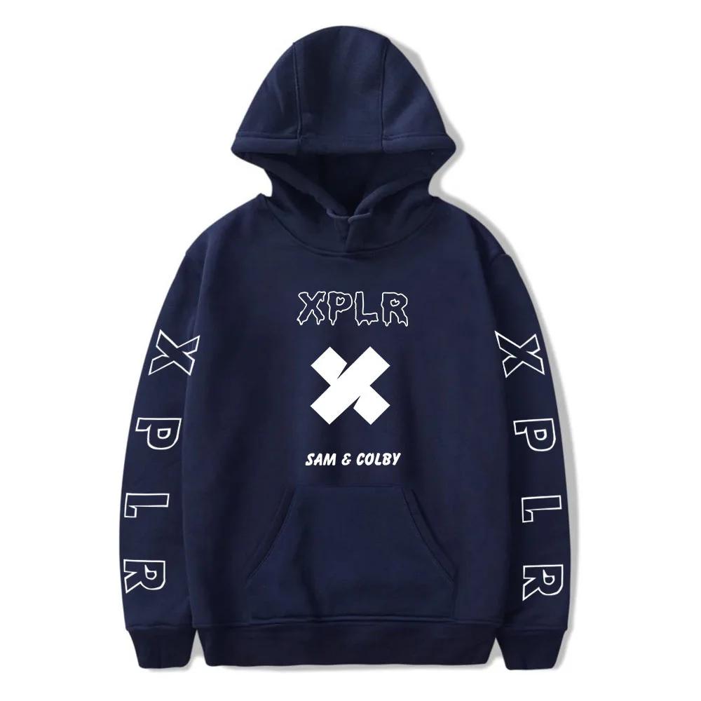 

Зимние толстовки с капюшоном Sam And Colby Pullover XPLR Hoodie Printed Sam And Colby Hoodies Sweatshirts Men Hoodie Youtube Casual Sweatshirt XXXL темно-синий