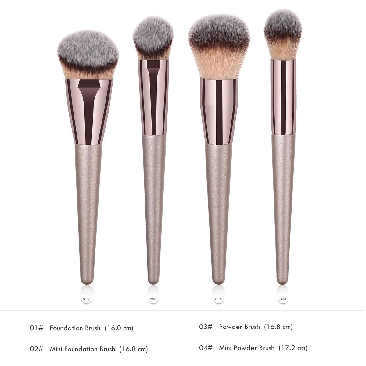 Wholesale Eye Shadow Face Makeup Brushes Set Private Label Black High Quality Vegan Makeup Brush Set regular size