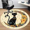 1PC Moon Cat Office Round Area Rug, Indoor Mat Suitable For Office, Under Office Chairs Bedroom Living Room Home Decor, Room DecoT1223061