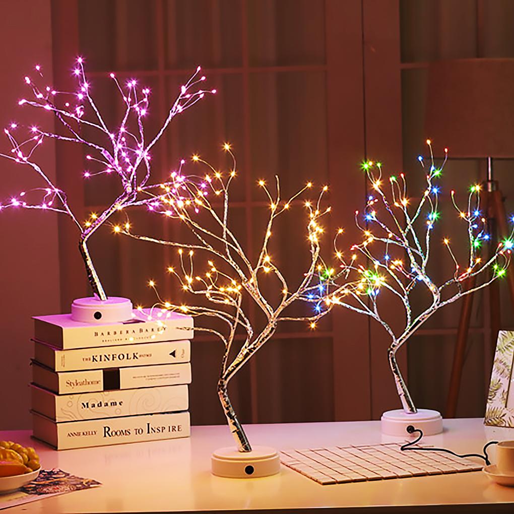 LED Tree Light Home Hotel Decorative Adjustable Artificial Tree Lamp Bedroom