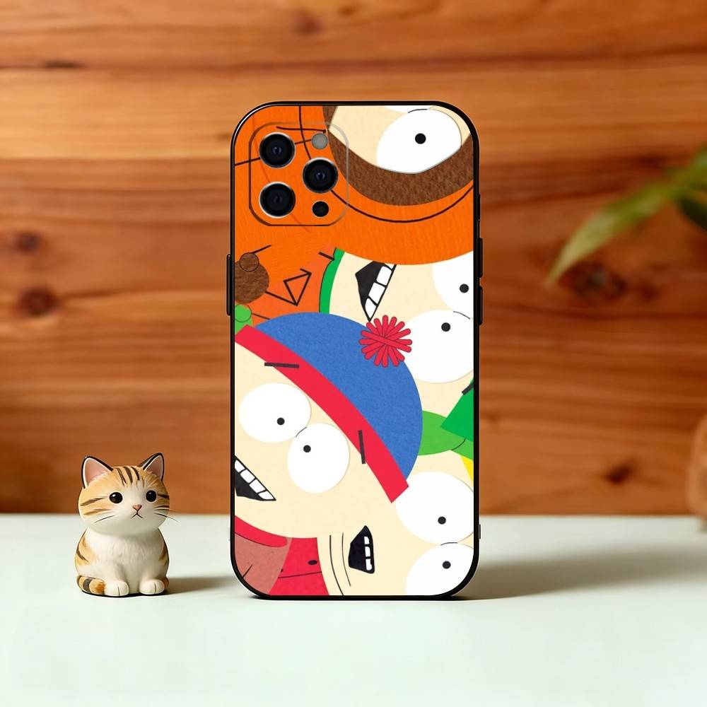 Animierter Humor S-South Park Handyhülle Silikon Weich Für IPhone 17 16 15 14 13 12 11 X XR Plus Pro Max Plus
