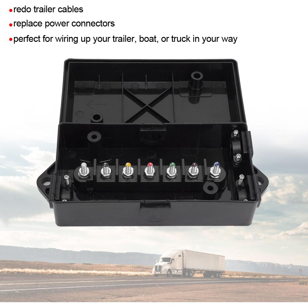 US 7-drożna skrzynka przyłączeniowa przewodów przyczepy wodoodporna skrzynka przyłączeniowa przewodów