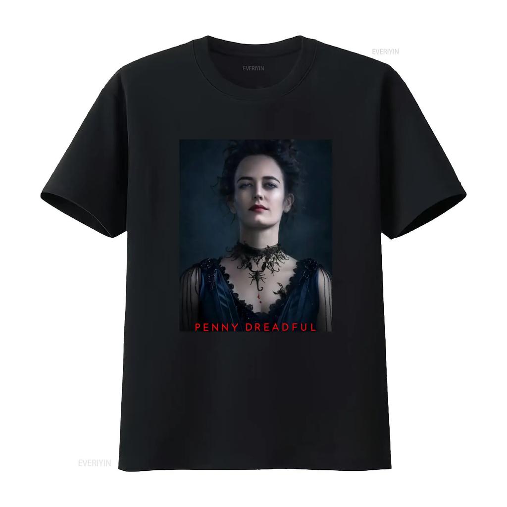 Penny Dreadful Vanessa Womens T Shirt Gothic Style with Scorpion and Blood Drop Print vintage Washed Stylish graphic Versatile