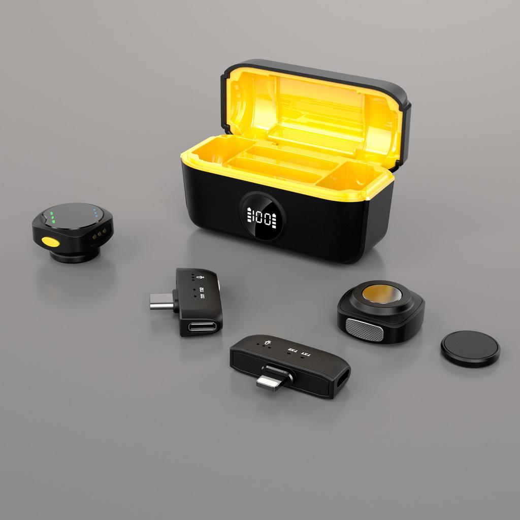 Q18 Magnetic Wireless Collar Microphone with Noise Reduction for Live Broadcast & VLOG