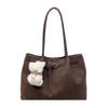 Retro Autumn and Winter New Fashion Simple Large Capacity Shoulder Portable Tote Bag Women's Commuter Armpit Bag