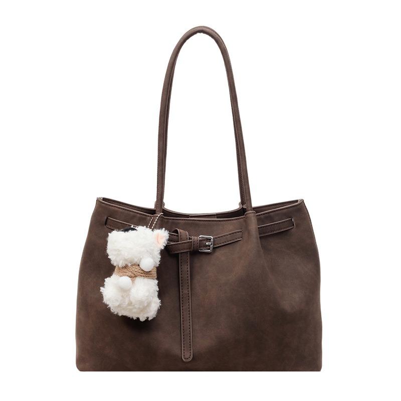 Retro Autumn and Winter New Fashion Simple Large Capacity Shoulder Portable Tote Bag Women's Commuter Armpit Bag