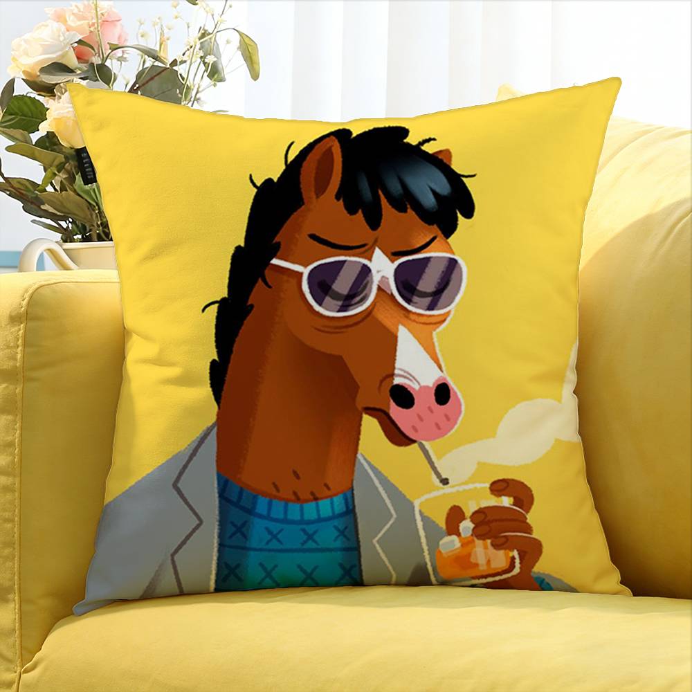 BBoJack HHorseman World Various Sizes Square Pillow Case For Car Home Bedchamber Decor