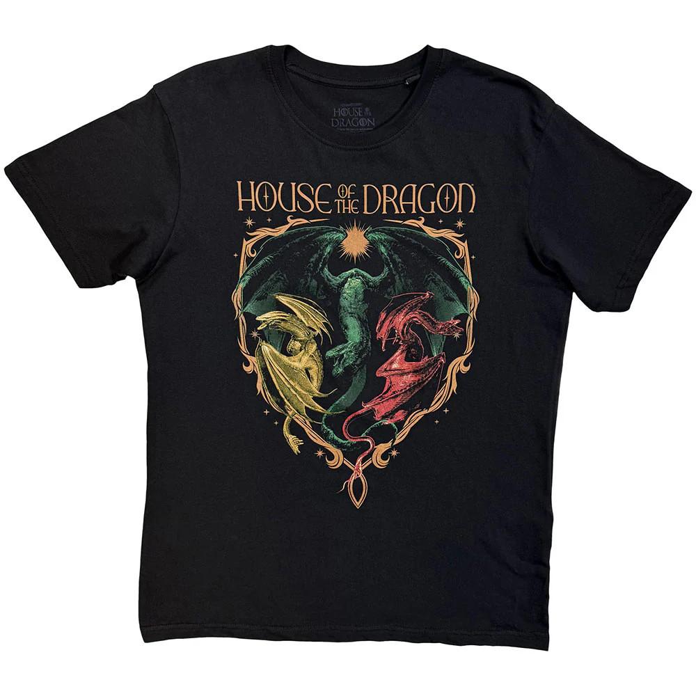 House of the Dragon T-Shirt: Dragon Crest (Black) OFFICIAL NEW XXL