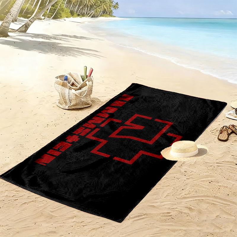 Rammstein Print Beach Towel, Large Soft Quick Dry Towel for Beach Camping Swimming