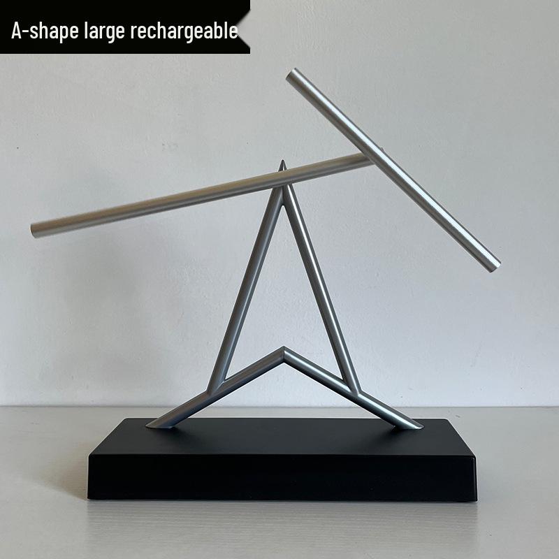 Newton's Cradle Rechargeable Iron Man Chaos Pendulum Perpetual Motion Machine Ornament for Creative Living Room Decor