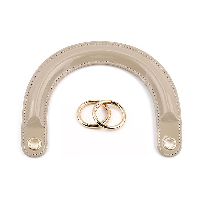 1Pc The New Product Is Suitable for Princess Diana Bag Strap, Arched Bag Strap U-shaped Handle Patent Leather Curved Pu Bag Strap