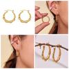 Qiong Yao Bamboo Joint Stainless Steel Earrings - PVD Gold-Plated Fashionable Color-Retaining Earrings for Women