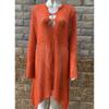 Women's Hollow Out Sun Shirt Flared Sleeve Beach Cover Up Bikini Outer Shirt Knitwear