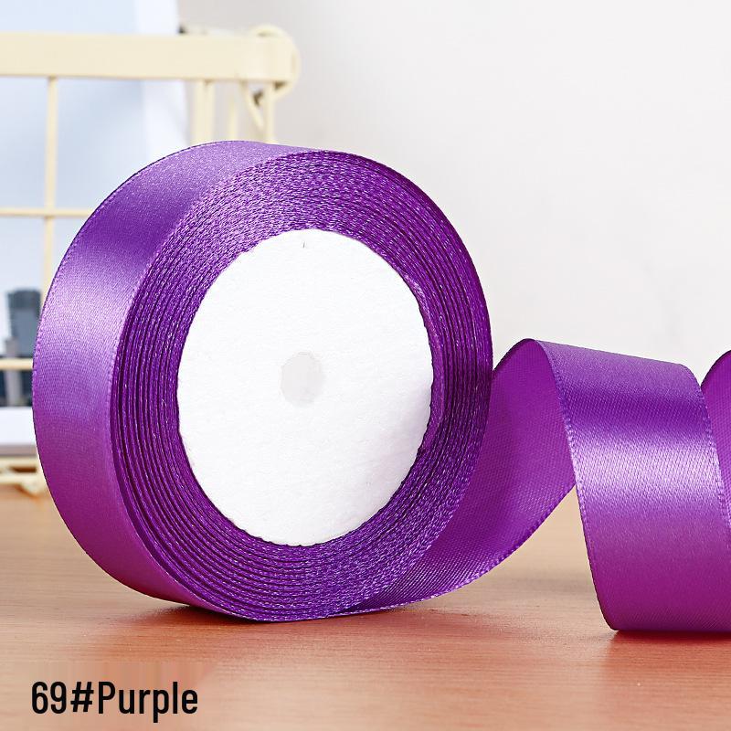 2.5cm Polyester Satin Ribbon for Gift Box and Hair Accessories