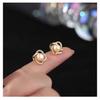 S925 Sterling Silver Pearl Stud Earrings for Women - French Style, High-End Luxury Retro Design, Versatile and Elegant.