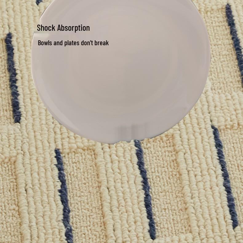Polypropylene L-Shaped Non-Slip Oil and Water-Resistant Nordic Style Kitchen Floor Mat