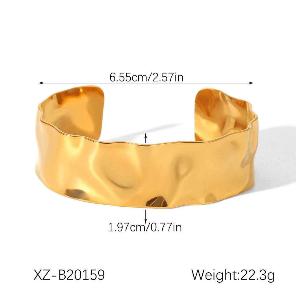 Edelstahl Offener Armreif: Hochwertiger, nicht verblassender Titanschmuck für Damen