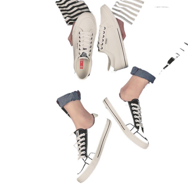 Versatile low-top canvas trendy men's shoes casual sports board shoes 2025 new spring trendy shoes men's black cloth shoes