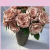 Rose Artificial Silk Flowers Bouquet Wedding Decor Home Photography Prop Floral
