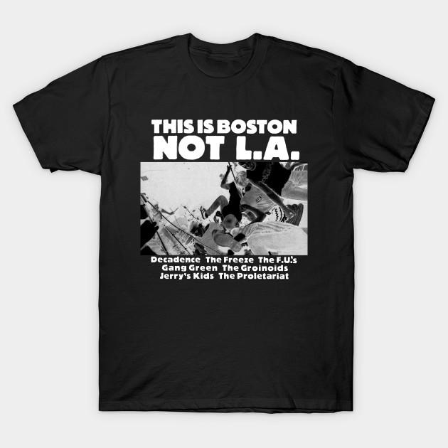 

Men Black Print T-shirt This Is Boston, Not La No-Cut Transfer Paper Print Cotton Tshirt XL чорний