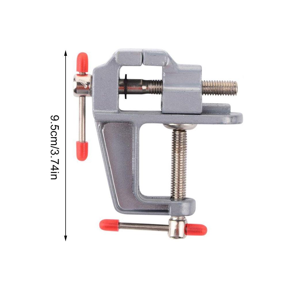 Mini Bench Vise Muliti-Funcational 3.5&quot Aluminum Miniature Small Jewelers Hobby Clamp On Table Flat Pliers Tool Vice