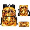 Kids Dinosaur Backpack Set Elementary School Oxford Fabric Ergonomic Back Support Breathable Lightweight 3-Piece Kit