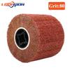 Non-woven Nylon Abrasive Flap Wheel Brush Wire Drawing Polishing Burnishing Drum Wheel for Stainless Steel 120x20x100mm 1pc