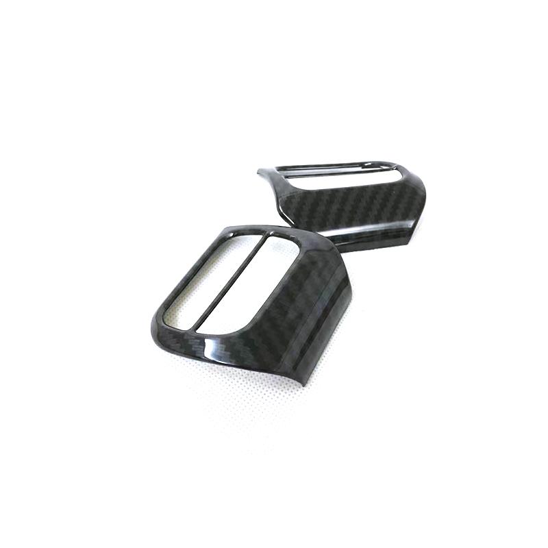 For Citroen C5 Aircross 2018-2021 2022 ABS Carbon fiber Car Steering wheel Button frame Cover Trim Car Accessories styling 2PCS