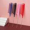 Steel Needle Rat Tail Comb for Hairdressing - Teasing, Styling, and Parting Comb for Makeup Artists and Wigs.
