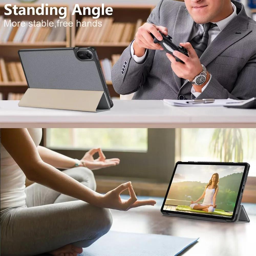 Case for Xiaomi Redmi Pad 2 11-inch 2025/Redmi Pad 2 Pro 12.1 2025 with Auto-Sleep Function PU Leather Tri-Fold Protective Case