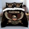 Freedom Eagle Design 3-Piece Bedding Set Bedding Set (1 Duvet Cover, 2 Pillowcases, Duvet Not Included)