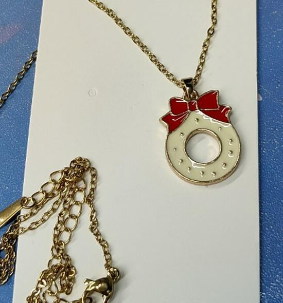 Cross-border Christmas Wish Tree Snowman Reindeer Bells Necklace