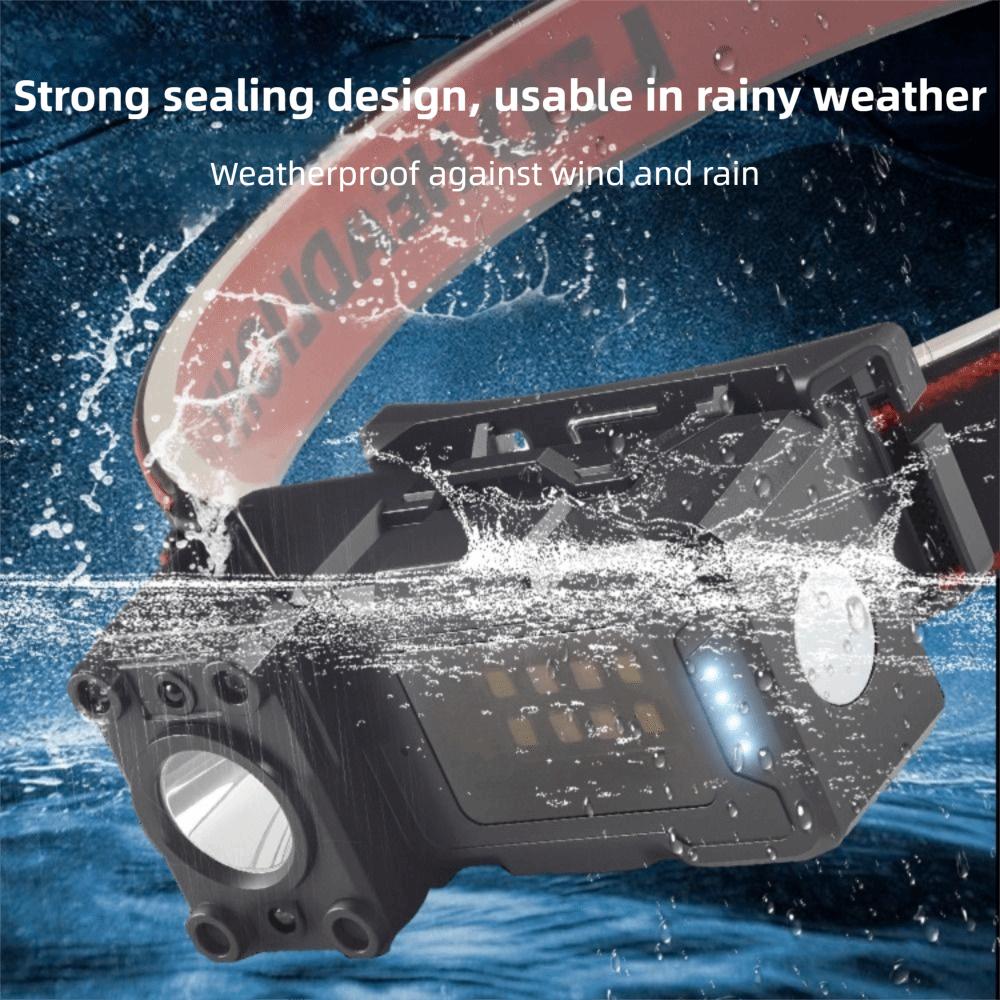 6 Lighting Modes Head Mounted Light USB Rechargeable Fishig Lantern Floodlight Headlamp  Night