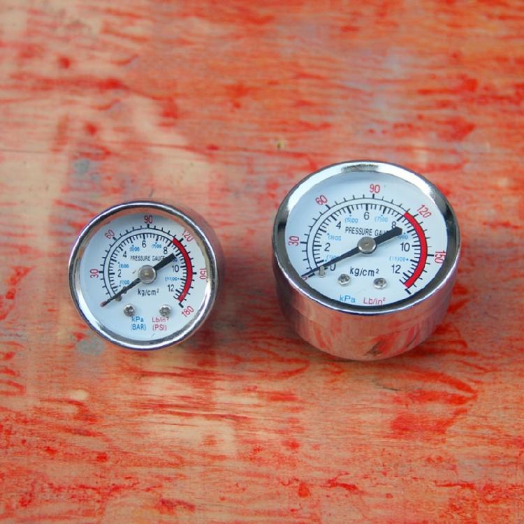 Professional Pressure Gauge Back Mount Hydraulic Pressure Gauge 0-180 PSI Metal