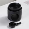 Black Ceramic Aroma Burner for Essential Oils and Candles