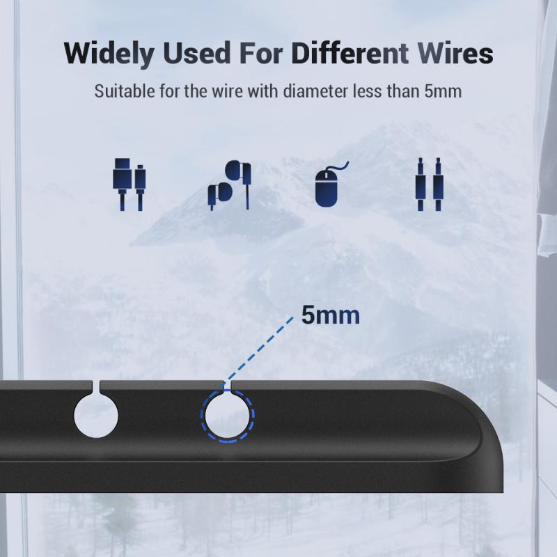 5-in-1 Cable Organizer Silicone USB Cable Desktop Tidy Wire Management Clips Cable Holder for TV